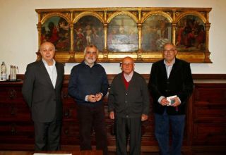 Pascual, Llop, Vaquer y Salom, ayer en La Seu